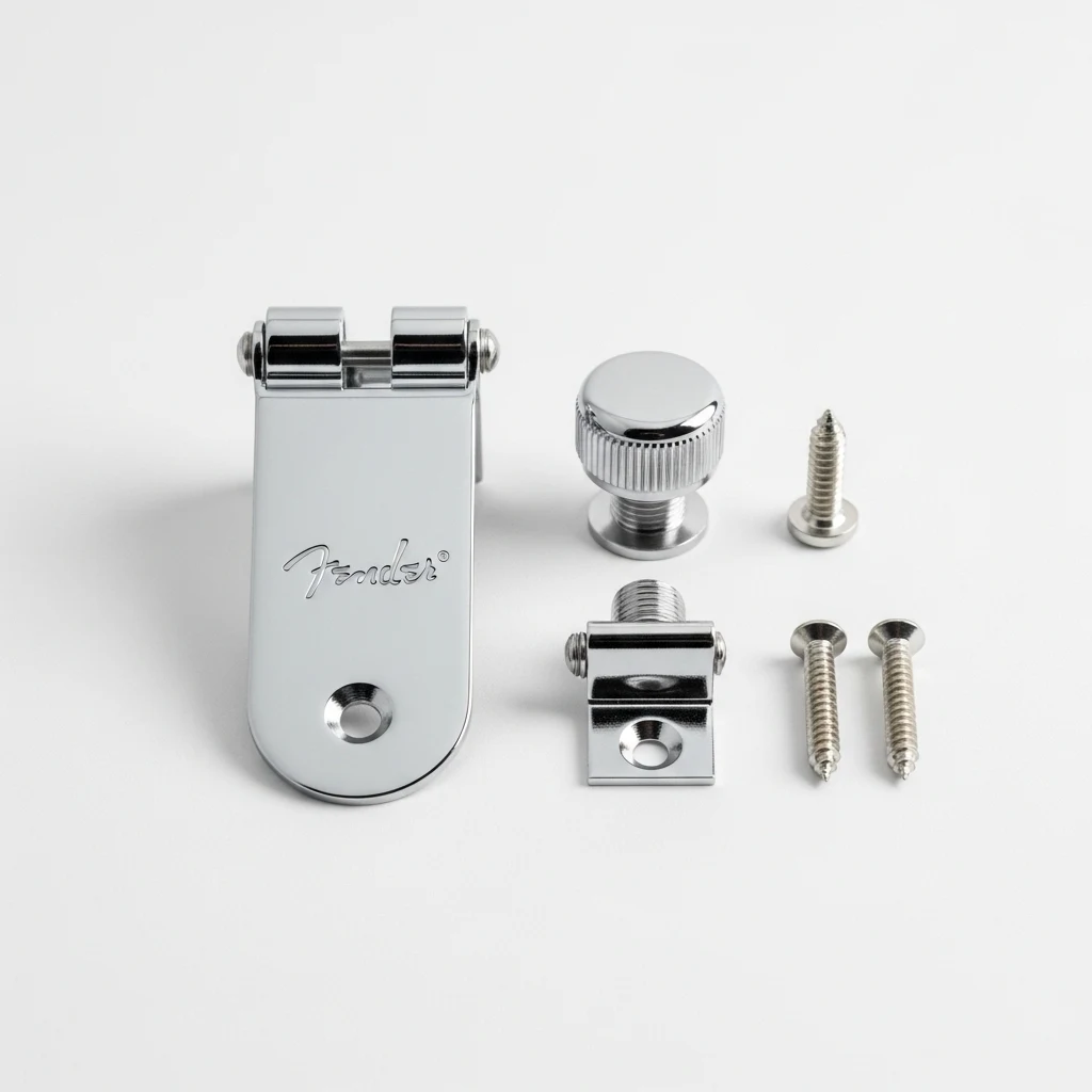 Fender strap locks chrome